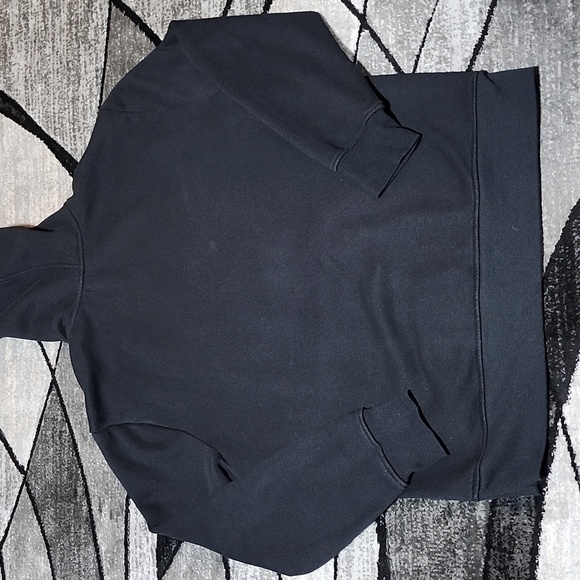 HURLEY LOGO BLACK THICK FLEECE DRAWSTRING HOODIE SWEATSHIRT - Picture 8 of 12